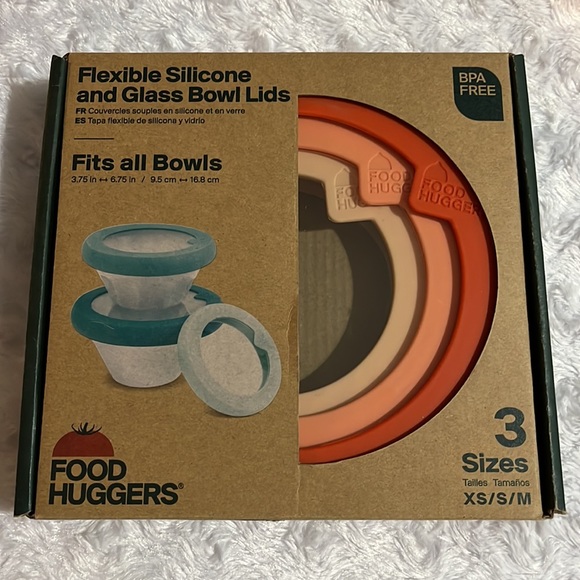 Good Huggers Flexible Silicon and Glass Bowl Lids - 3 Sizes Pack - Picture 3 of 10